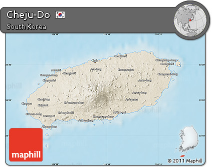 Shaded Relief Map of Cheju-Do