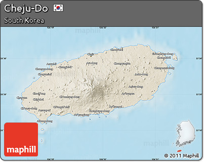 Shaded Relief Map of Cheju-Do