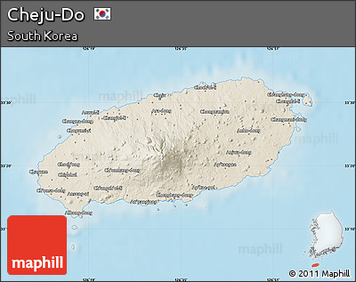 Shaded Relief Map of Cheju-Do