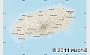 Shaded Relief Map of Cheju-Do, single color outside