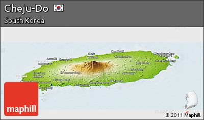 Physical Panoramic Map of Cheju-Do, lighten