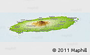Physical Panoramic Map of Cheju-Do, lighten