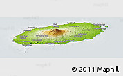 Physical Panoramic Map of Cheju-Do, lighten, semi-desaturated