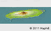 Physical Panoramic Map of Cheju-Do, satellite outside
