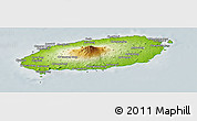 Physical Panoramic Map of Cheju-Do, semi-desaturated