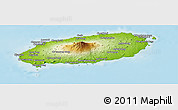 Physical Panoramic Map of Cheju-Do, shaded relief outside