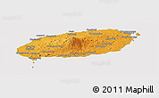 Political Panoramic Map of Cheju-Do, cropped outside