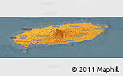 Political Panoramic Map of Cheju-Do, darken