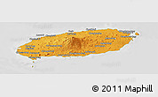 Political Panoramic Map of Cheju-Do, lighten, desaturated