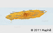 Political Panoramic Map of Cheju-Do, lighten