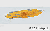 Political Panoramic Map of Cheju-Do, lighten, semi-desaturated