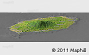 Satellite Panoramic Map of Cheju-Do, desaturated