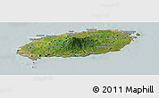 Satellite Panoramic Map of Cheju-Do, lighten