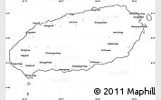 Blank Simple Map of Cheju-Do, cropped outside