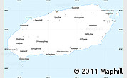 Gray Simple Map of Cheju-Do, single color outside