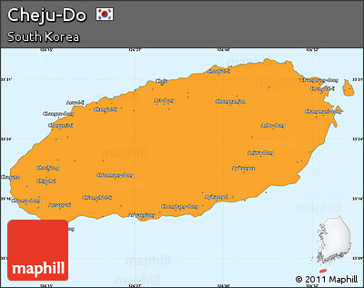 Political Simple Map of Cheju-Do