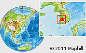 Physical Location Map of Chollabuk-Do, within the entire country