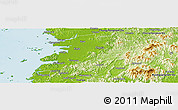 Physical Panoramic Map of Chollabuk-Do