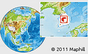 Physical Location Map of Chungchongbuk-Do, highlighted country