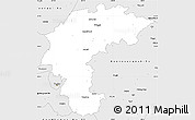 Silver Style Simple Map of Chungchongbuk-Do