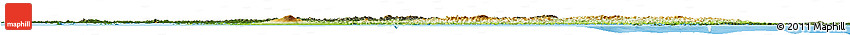 Physical Horizon Map of South Korea, darken, land only