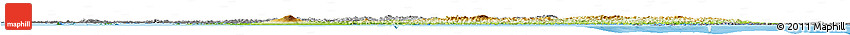 Physical Horizon Map of South Korea, desaturated, land only