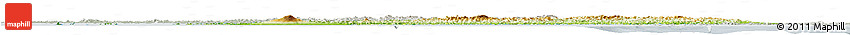 Physical Horizon Map of South Korea, lighten, semi-desaturated