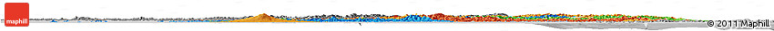 Political Horizon Map of South Korea, desaturated