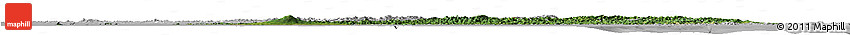 Satellite Horizon Map of South Korea, lighten, desaturated
