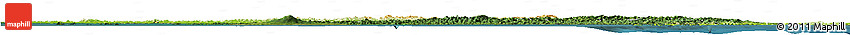 Satellite Horizon Map of South Korea, physical outside, satellite sea