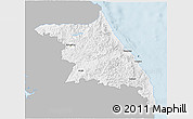 Gray 3D Map of Kang-Won-Do, single color outside