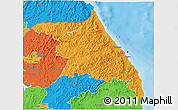 Political 3D Map of Kang-Won-Do