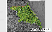 Satellite 3D Map of Kang-Won-Do, desaturated