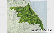 Satellite 3D Map of Kang-Won-Do, lighten