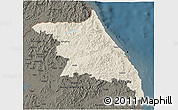 Shaded Relief 3D Map of Kang-Won-Do, darken