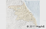 Shaded Relief 3D Map of Kang-Won-Do, lighten, semi-desaturated