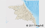 Shaded Relief 3D Map of Kang-Won-Do, single color outside