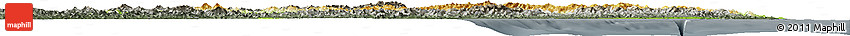 Physical Horizon Map of Kang-Won-Do, darken, semi-desaturated