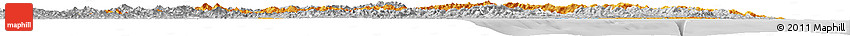 Political Horizon Map of Kang-Won-Do, lighten, desaturated