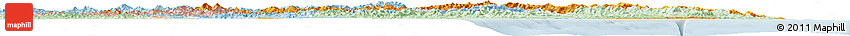 Political Horizon Map of Kang-Won-Do, lighten