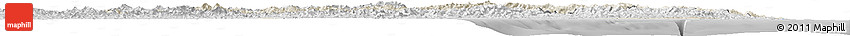 Shaded Relief Horizon Map of Kang-Won-Do, desaturated