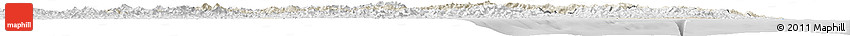 Shaded Relief Horizon Map of Kang-Won-Do, lighten, desaturated