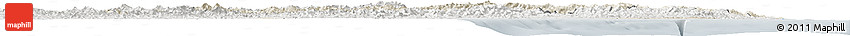 Shaded Relief Horizon Map of Kang-Won-Do, lighten, semi-desaturated