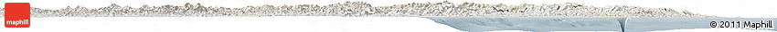 Shaded Relief Horizon Map of Kang-Won-Do, semi-desaturated