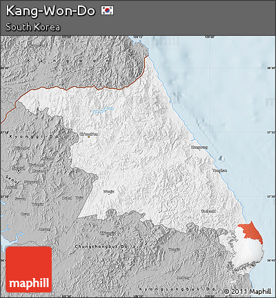 Gray Map of Kang-Won-Do