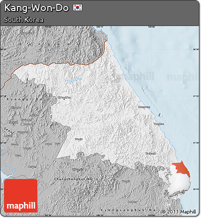 Gray Map of Kang-Won-Do