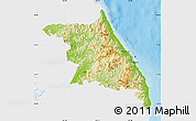 Physical Map of Kang-Won-Do, single color outside