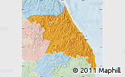 Political Map of Kang-Won-Do, lighten