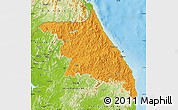 Political Map of Kang-Won-Do, physical outside