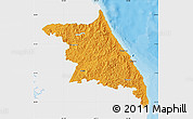 Political Map of Kang-Won-Do, single color outside